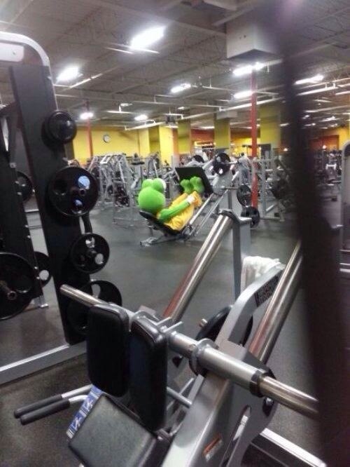 12. And there's always at least one weirdo at the gym...but I've never seen this: