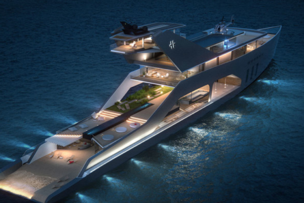 A Peek at a New Superyacht With Its Own Private Beach