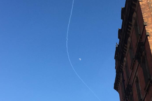 HORROR as passenger jet NARROWLY MISSES the moon