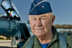 US Air Force legend General Chuck Yeager weighs in on the F-22 and the F-35